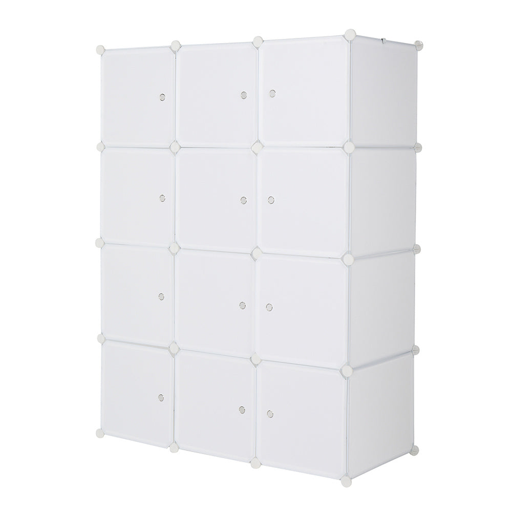 4-layer 12-compartment Rubik's Cube Wardrobe, Plastic, Can Be Freely Assembled DIY Style