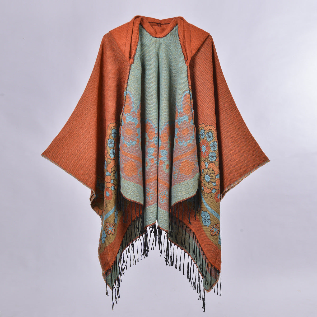 Women's Hooded Split Shawl Fashion