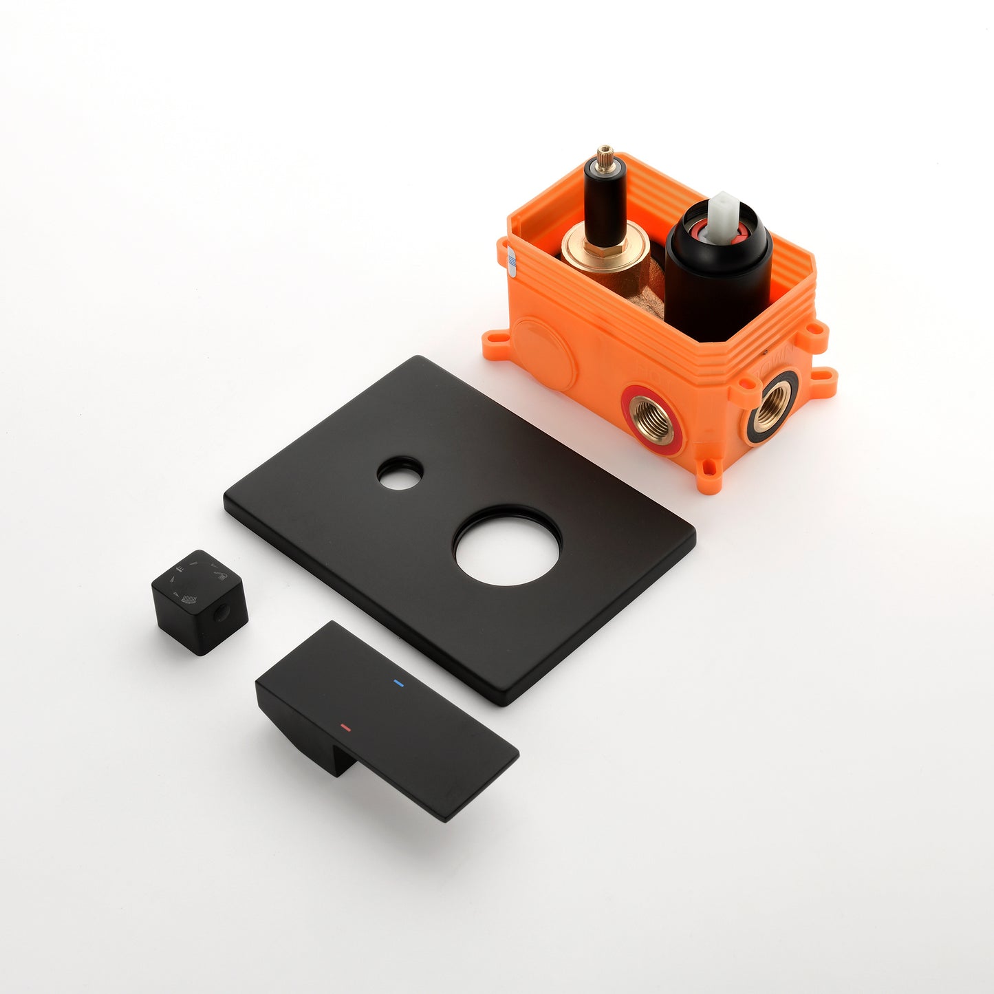 Shower System With Shower Head, Hand-held Shower, Slide Bar, Spray, Shower Arm, Hose, Valve Trim And Lever Handle