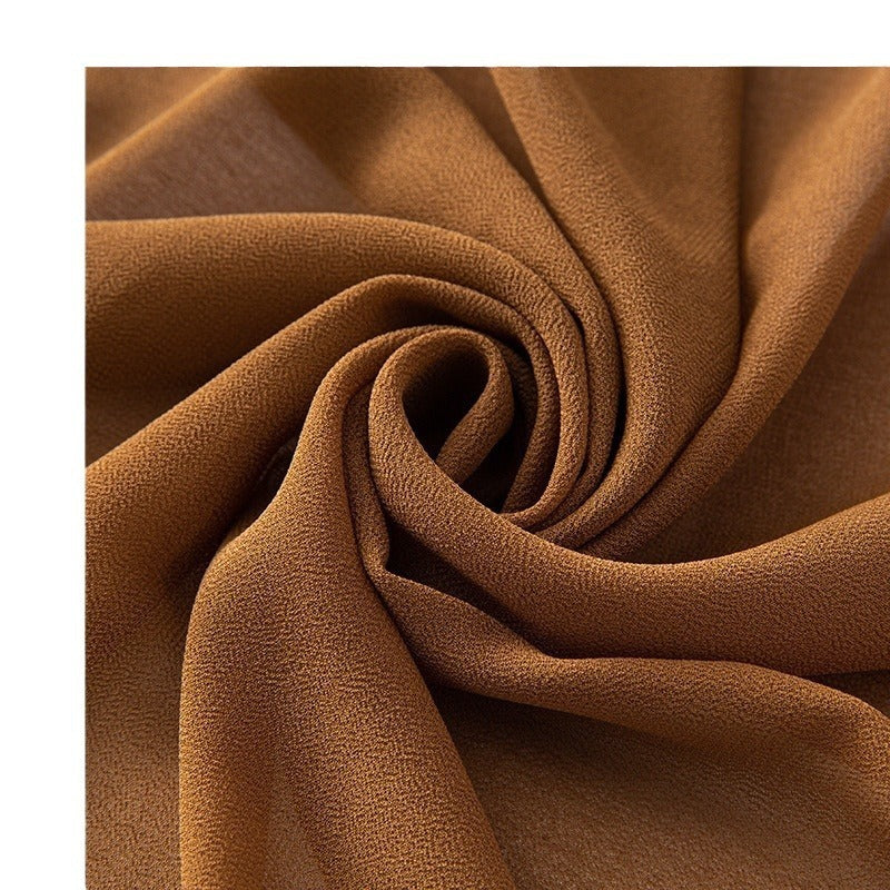 Modal Breathable Elastic Bucket Hat With Pearl Chiffon Scarf Headcloth