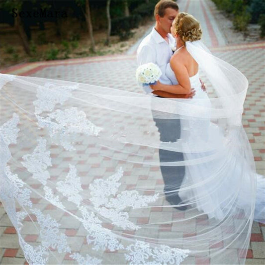 Women's Elegant And Simple Lace White Veil