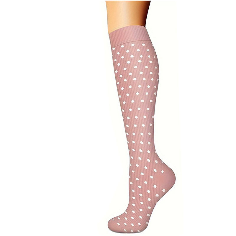 Women's Simple Printed Sports Calf Compression Stockings