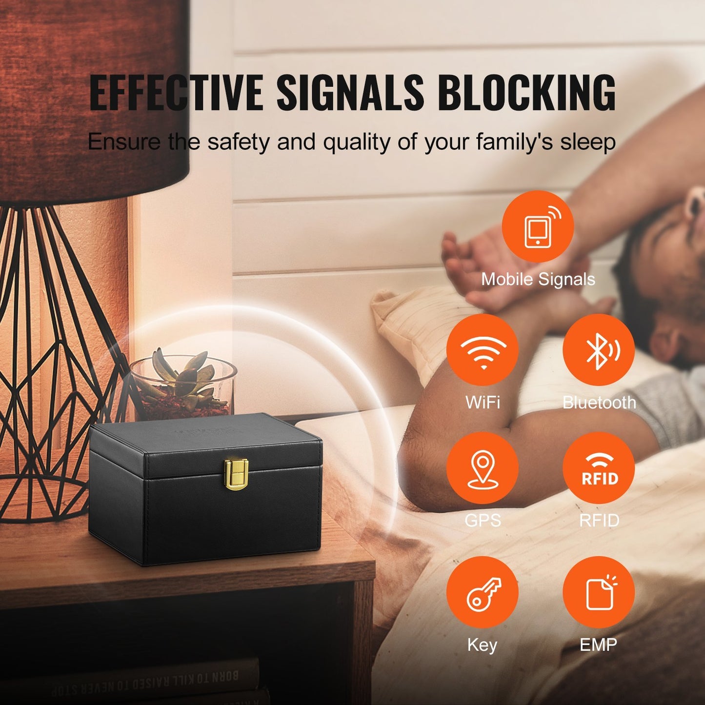 VEVOR Faraday Box Signal Blocking Holder For 5to8 Car Keys Key Safe Protector,Car Key Signal Blocking Box Box For Car Security