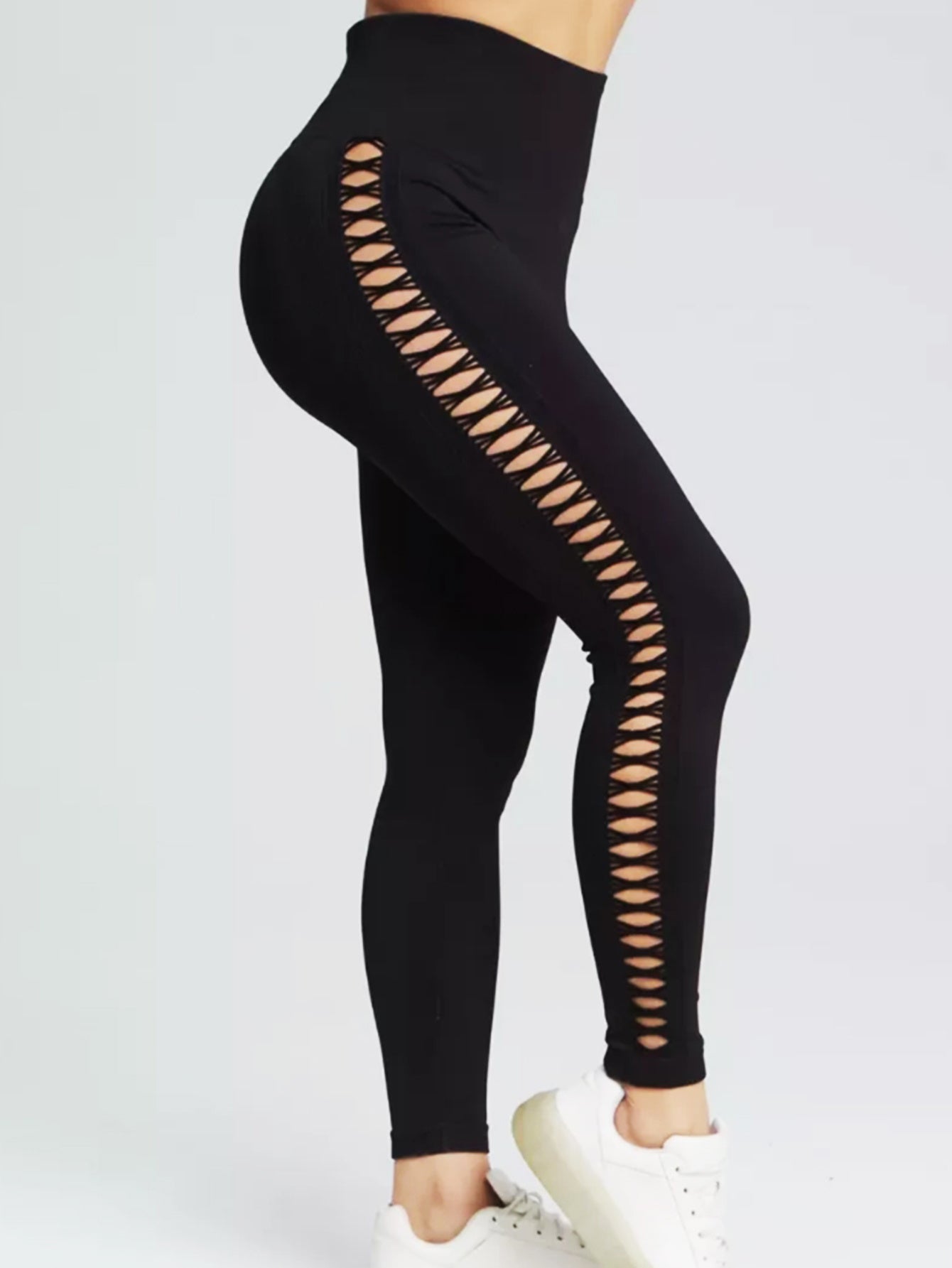 6Pcs Tie-dye Cut-out Leggings Women's Yoga Pants