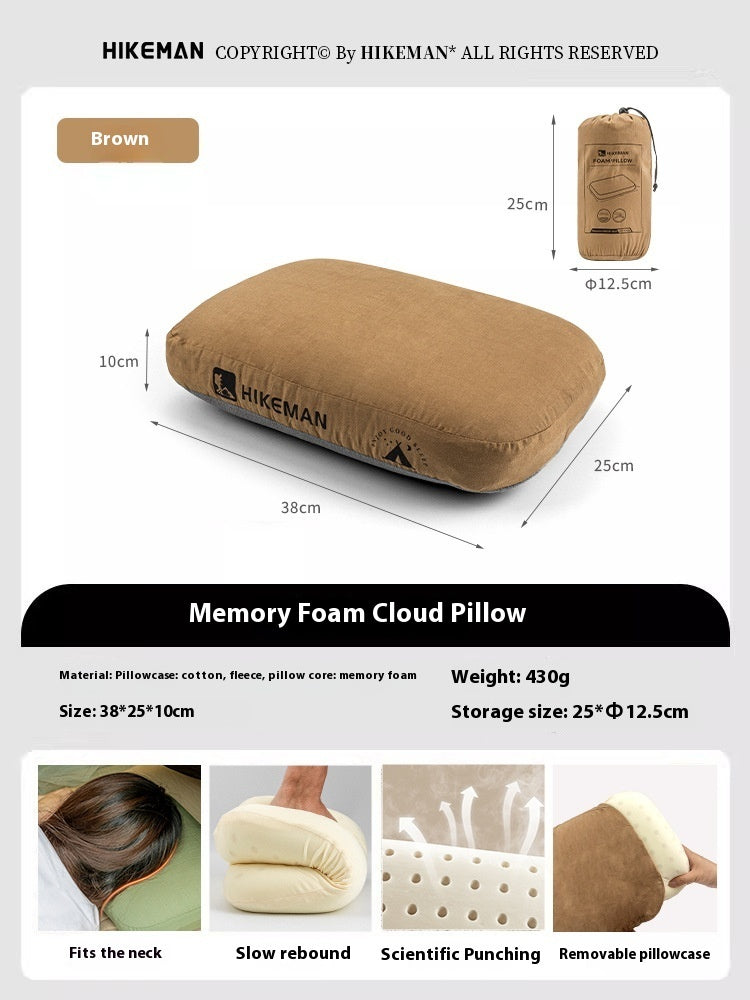 Outdoor Memory Foam Neck Protection Slow Rebound Memory Pillow