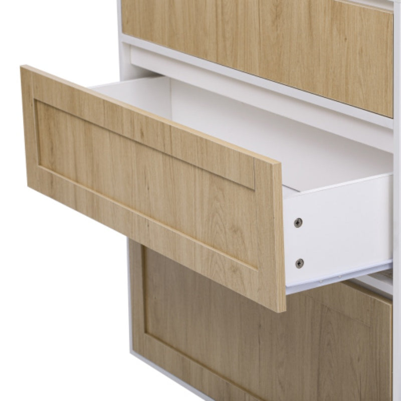 Modern Design White Solid Wood Frame Three Drawer Storage Cabinet