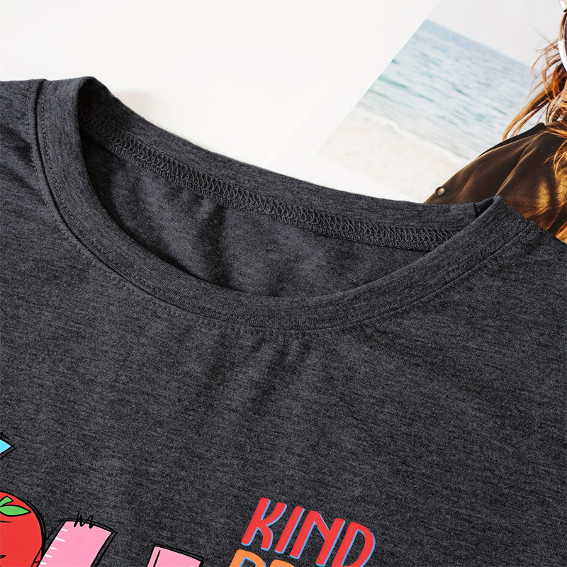 Women's 'You Are' Printed Short Sleeve T-Shirt Summer Casual Round Neck Tee