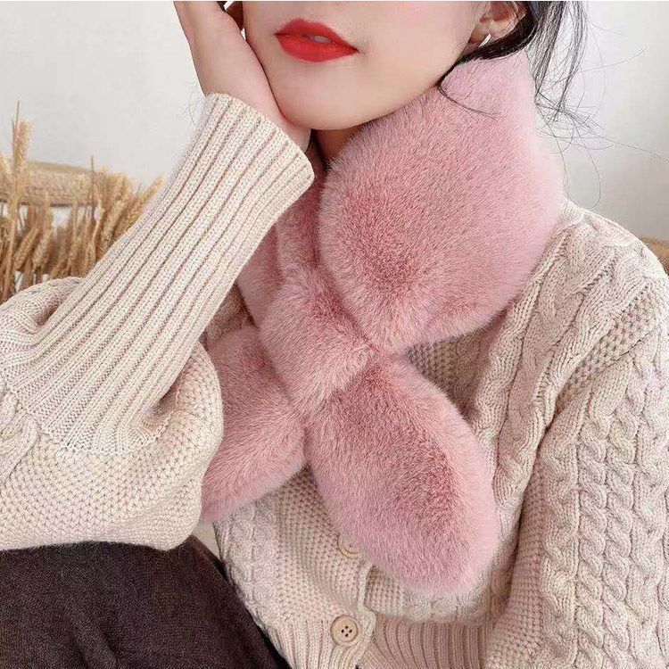 Faux Fur Faux Rabbit Fur Scarf Plush Fur Collar