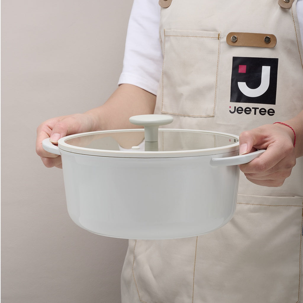 11 Inch Non-Stick Ceramic Soup Pot With Glass Lid , Dishwasher Safe, Suitable For Gas And Induction Cooktops, Free PFOA,PFOS