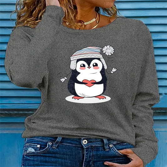 Women's Printed Hoodless Sweatshirt