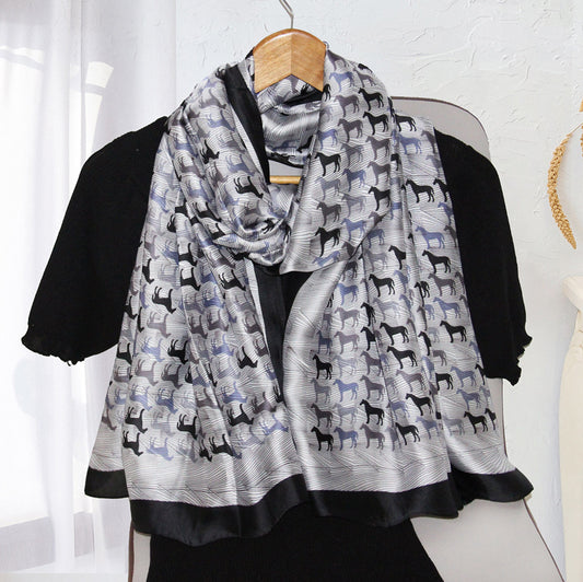The New Korean Version Of The Silk Scarf Women All-match