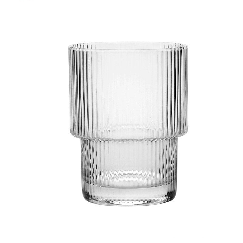 Nordic Ins Japanese Home Hotel Transparent Phnom Penh Vertical Pattern Crystal Glass Water Bottle