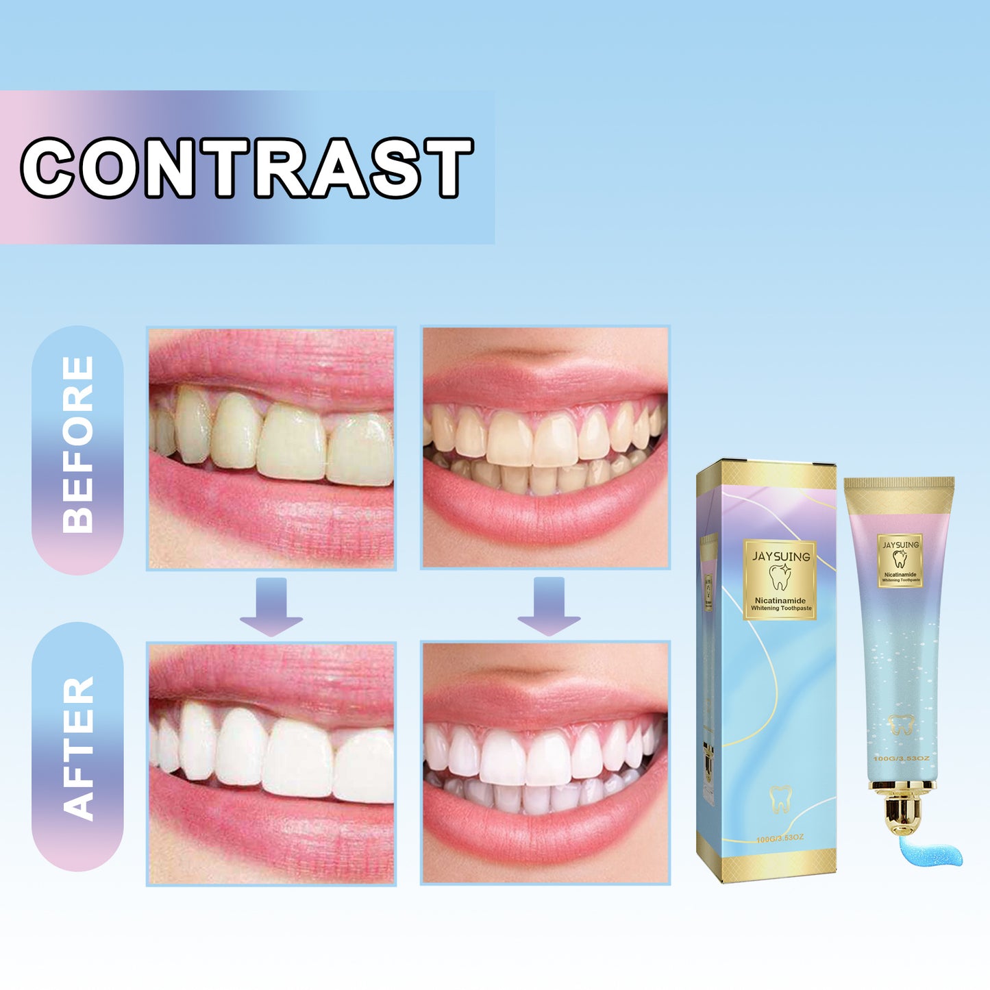 Caring For Gums Refreshing Breath Whitening Beauty Toothpaste