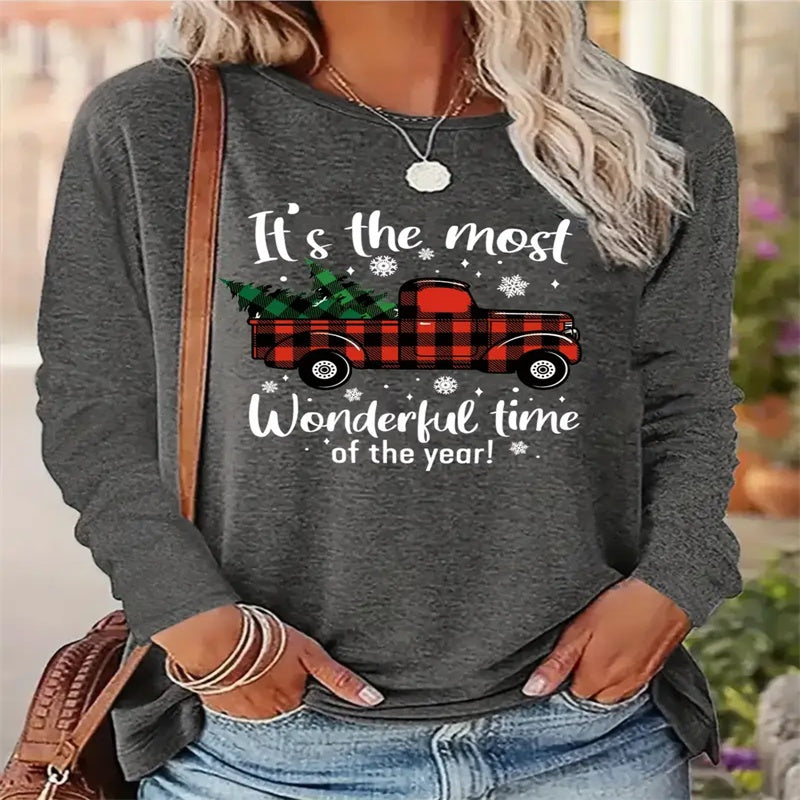 Women's Printed Hoodless Sweatshirt