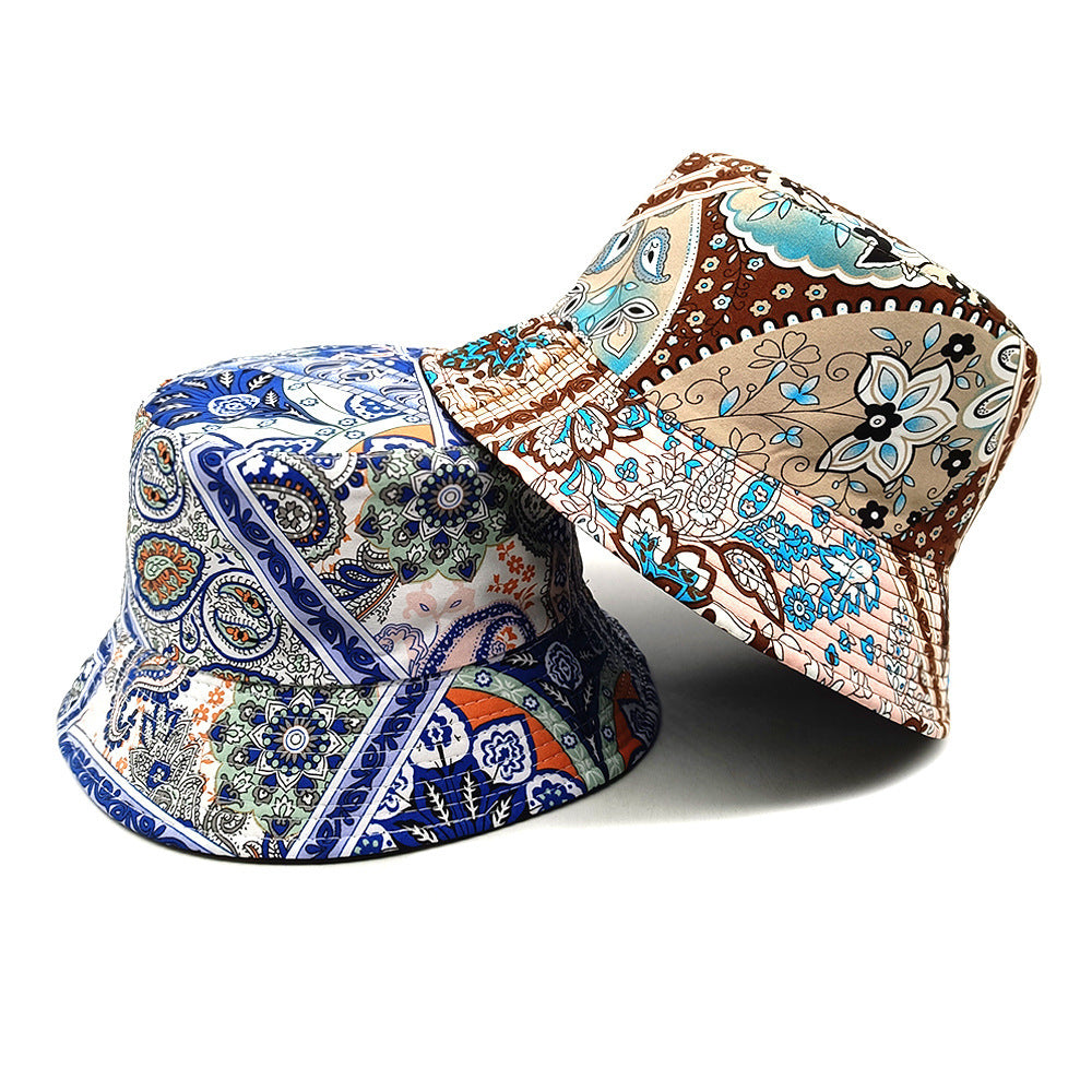 Paisley Bucket Hat Color Matching Printing Double-sided Wear