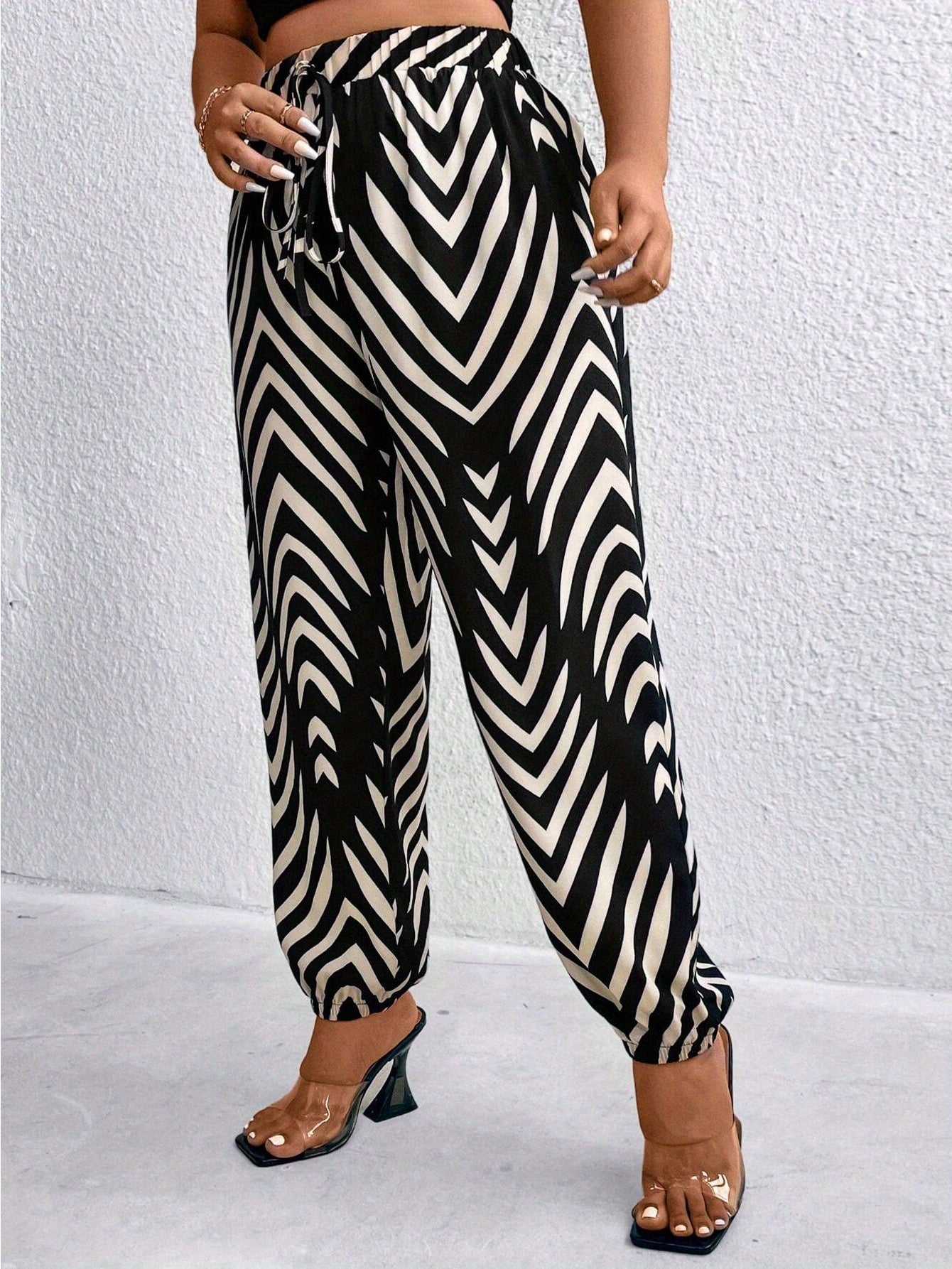 Women's Plus Size Summer Casual Jogger Pants - Printed Everyday Harlan Pants