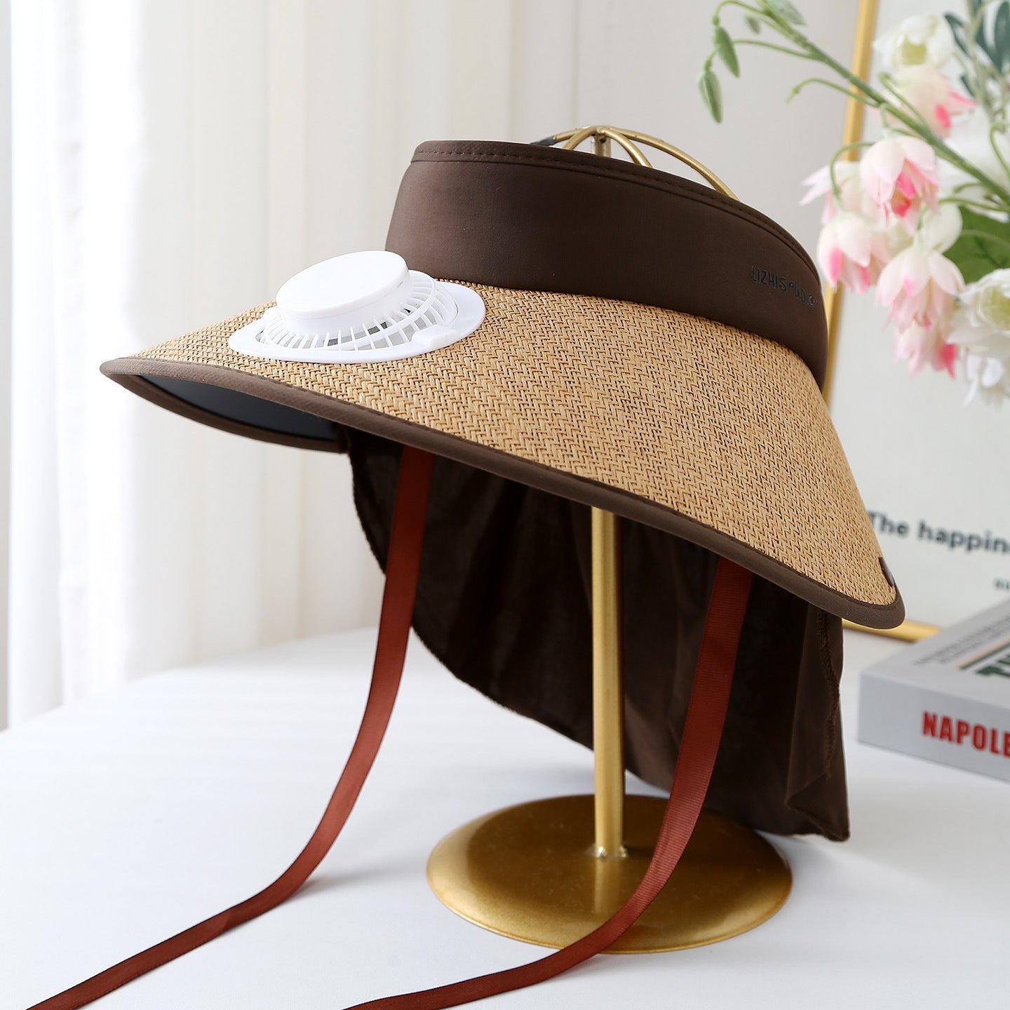 USB Charging Cap With Fan Female Sunshade Light Breathable