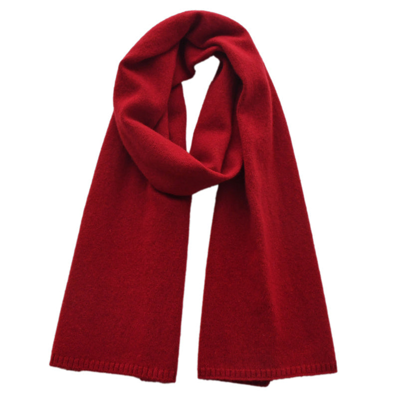 Women's Fashion Versatile Knitted Wool Solid Color Scarf