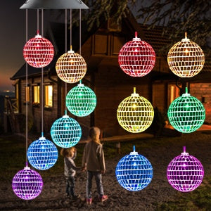 1pc Color Changing Solar Wind Chimes - LED Mobile Hanging Light For Garden, Patio, And Yard Decorat