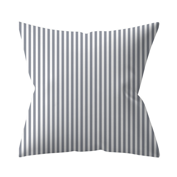 Gray Geometric Polyester Pillow Cover Cross-border Hot Sale Silver Gray Sofa Cushion Cushion Cover
