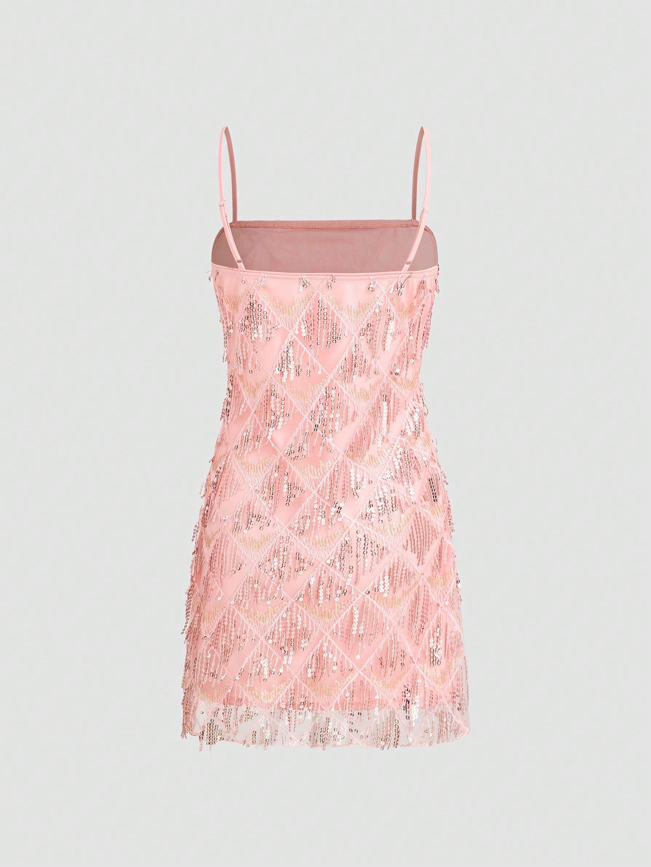 Women's Glitter Spaghetti Strap Formal Evening Party Dress