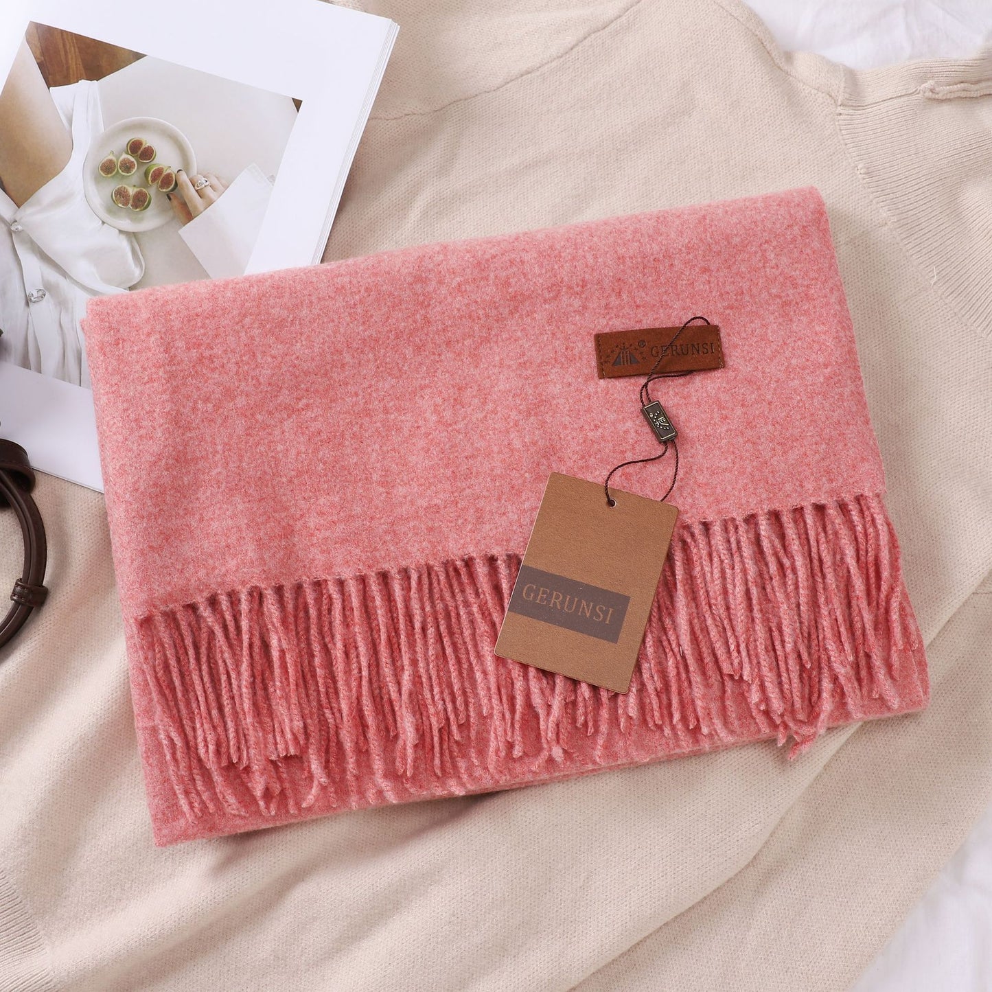 Solid Color Faux Cashmere Women's Scarf