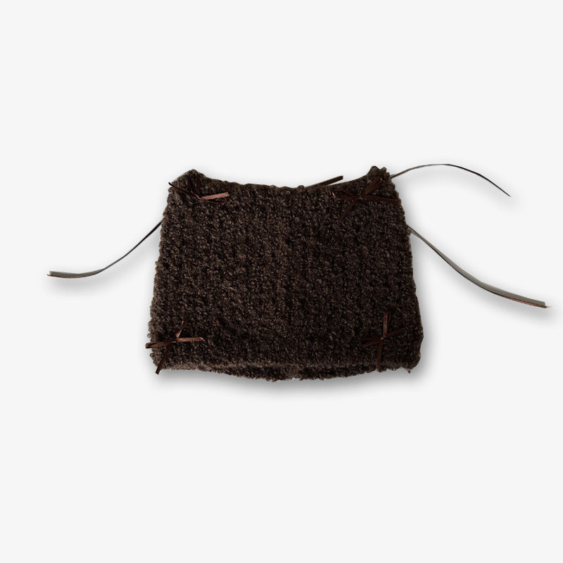Niche Bow Hand Knotted Knitted Cute Girl Wool Hat