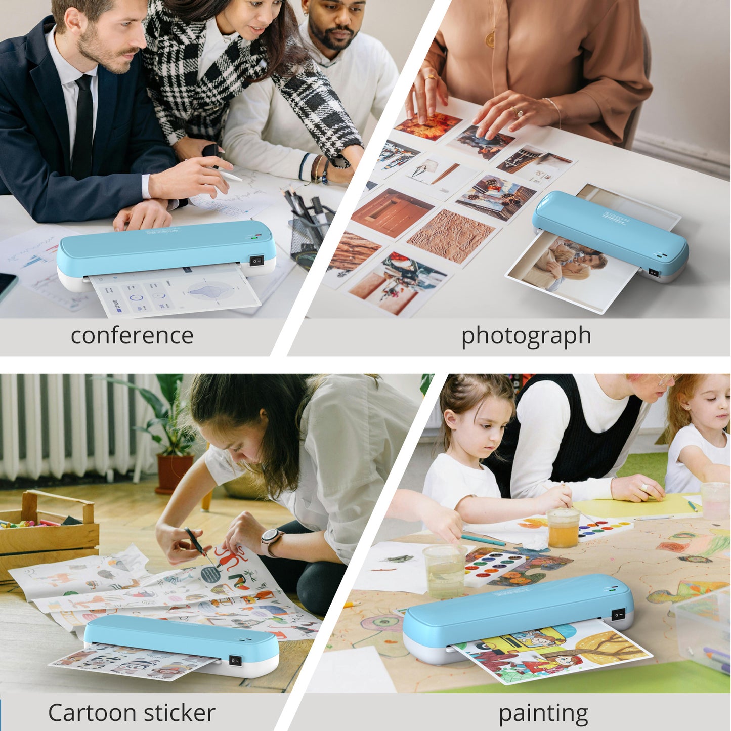 Suntiko Laminator Machine With 10 Sheets,Fast Warm  Up For A4,A5,A6 Documents Photos Office, School, Home Use ,Teacher Supplies  Organization Essentials