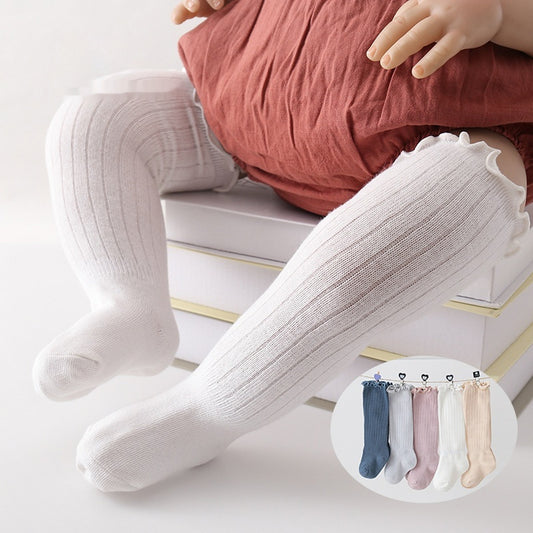 Children's Wooden Ear Over The Knee Mid-calf Length And Knee High Socks