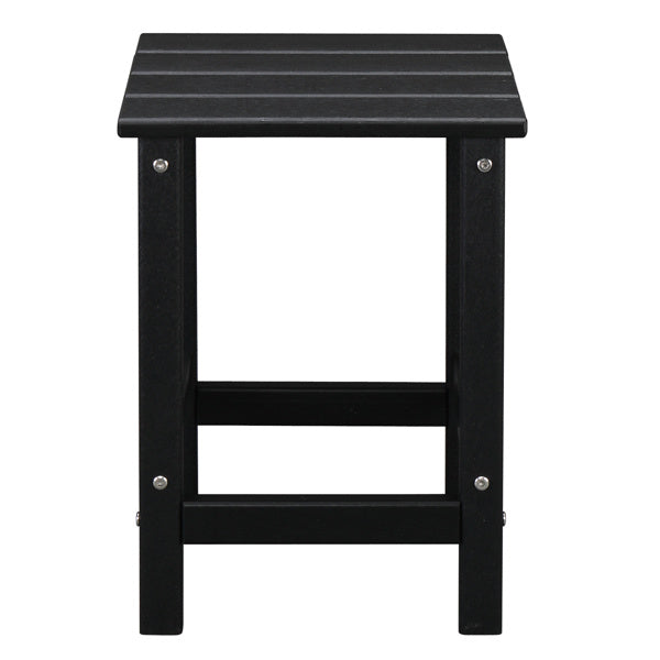 38x38x45.5cm Single Layer Square Black HDPE Side Table