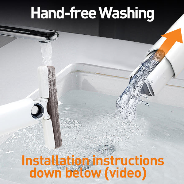 Mini Mop Portable Self-Squeeze Short Mop, Mini Lazy Hand Wash-Free Strong Absorbent Mop