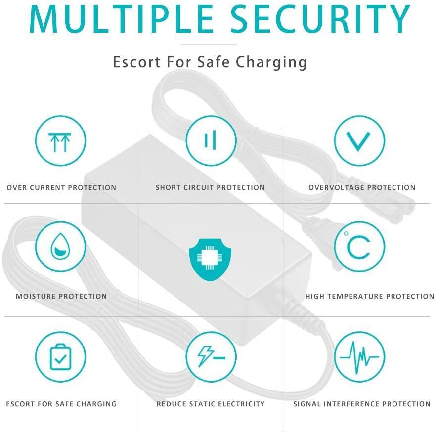 Battery Charger For ES2 ES4 E22 ES1L Kick Scooter, 42V 1.7A Power Supply Cord
