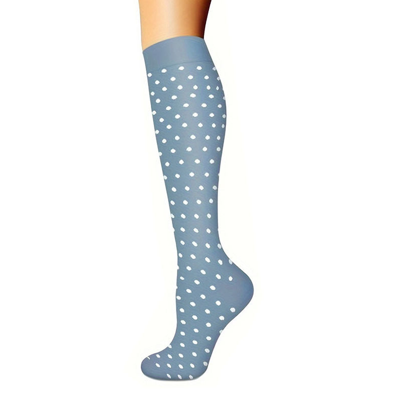 Women's Simple Printed Sports Calf Compression Stockings