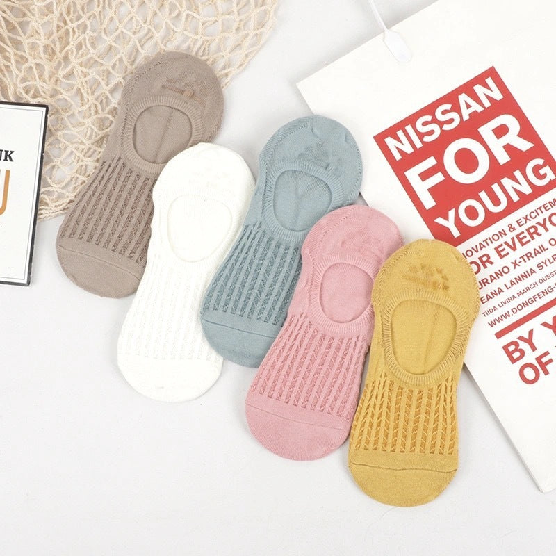 Thin Absorb Sweat Breathable Invisible Silicone Non-slip Boat Socks