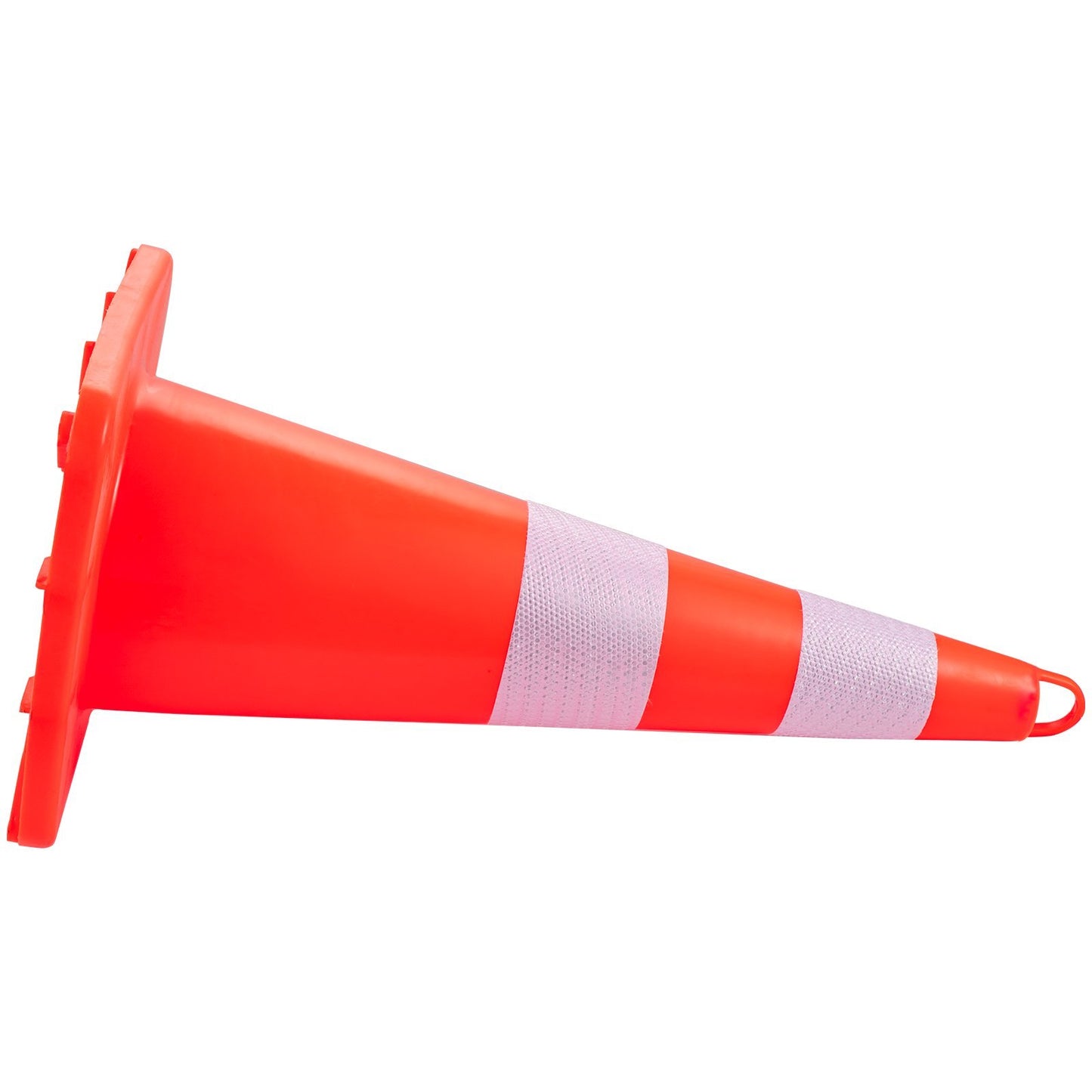 VEVOR Safety Cones, 10PCS Traffic Cones, PVC Orange Construction Cones, 2 Reflective Collars Traffic Cones With Weighted Base And Hand-Held Ring Used For Traffic Control, Driveway Road Parking