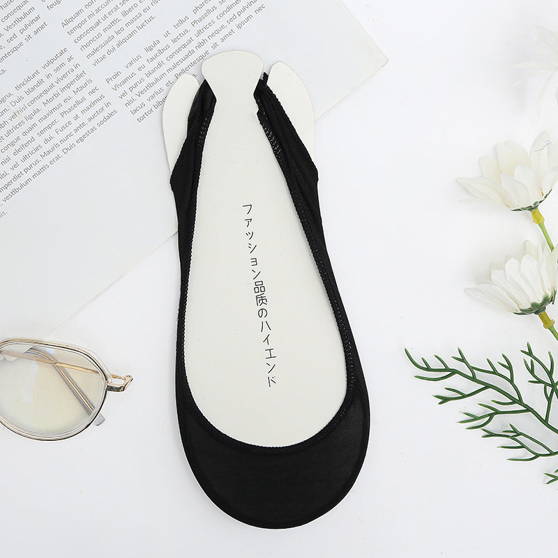 Invisible Boat Socks Women's Summer Socks Low-cut Non-slip Ice Silk