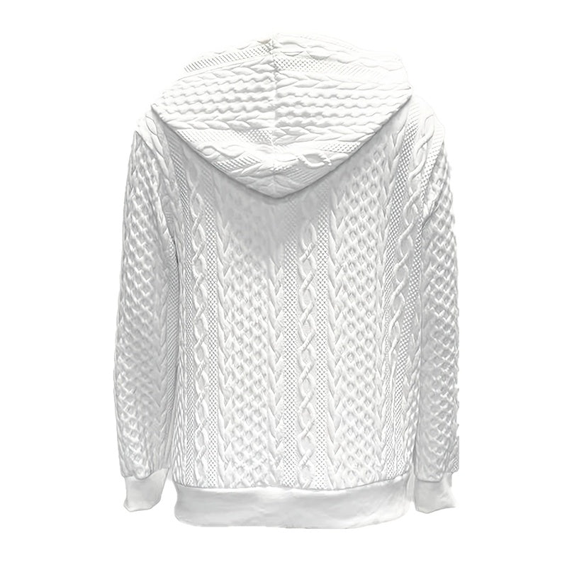 Women's Solid Color Long Sleeve Knit Zip-Up Hooded Sweatshirt - Casual Fall&Winter Fashion Outerwear