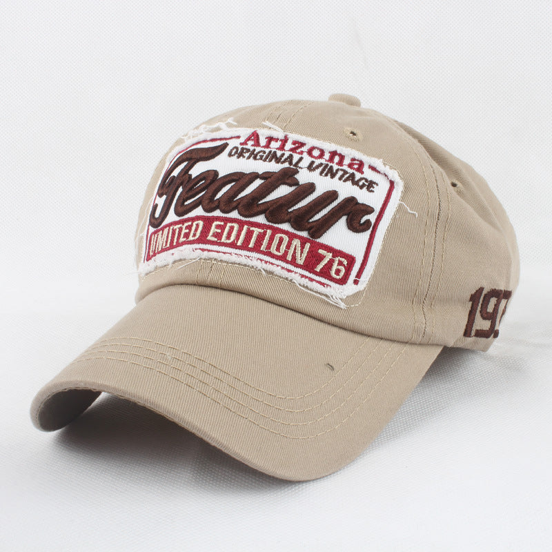 European And American Style Featur Letter Embroidered Peaked Cap Outdoor Casual Hat