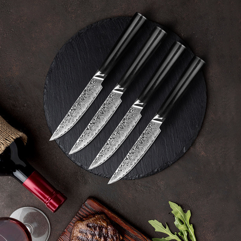 VG10 High Hardness Steel Damascus Steak Knife