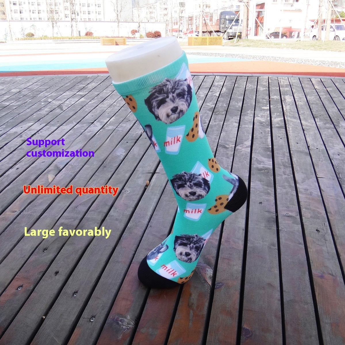 Cartoon Pet Head Face Socks