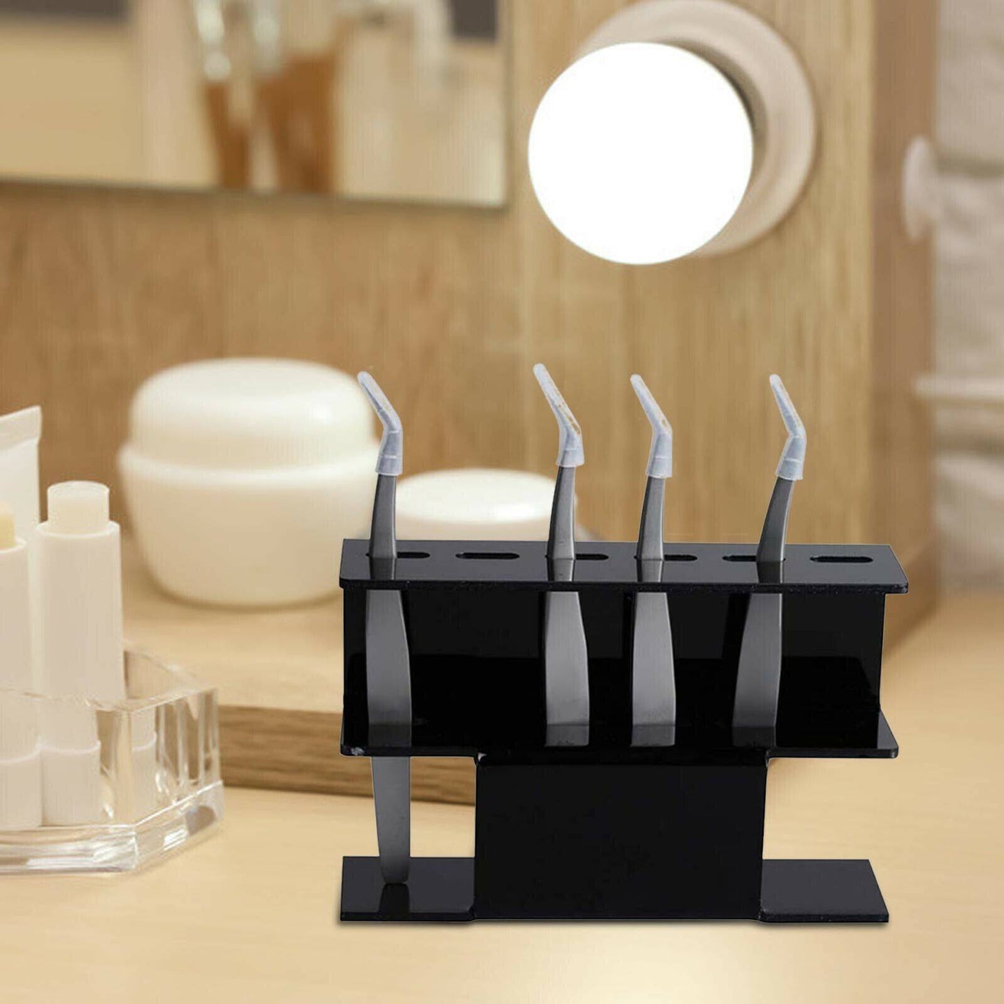 Eyelash Tweezers Storage Rack 6 Holes Stand Nail Tattoo Beauty Tools Shelf