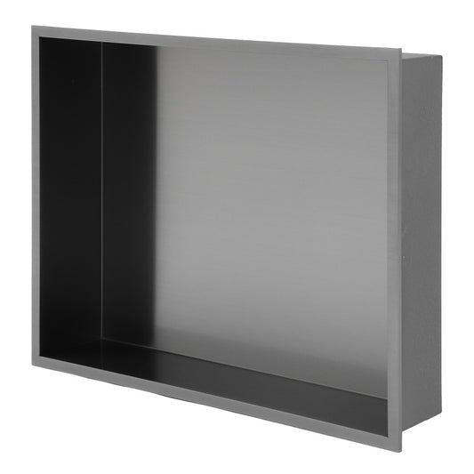 Stainless Steel Shower Niche, Gunmetal Black, Waterproof,  Leak-Free, Rust-Resistant,Easy Installation, Corrosion-Resistant