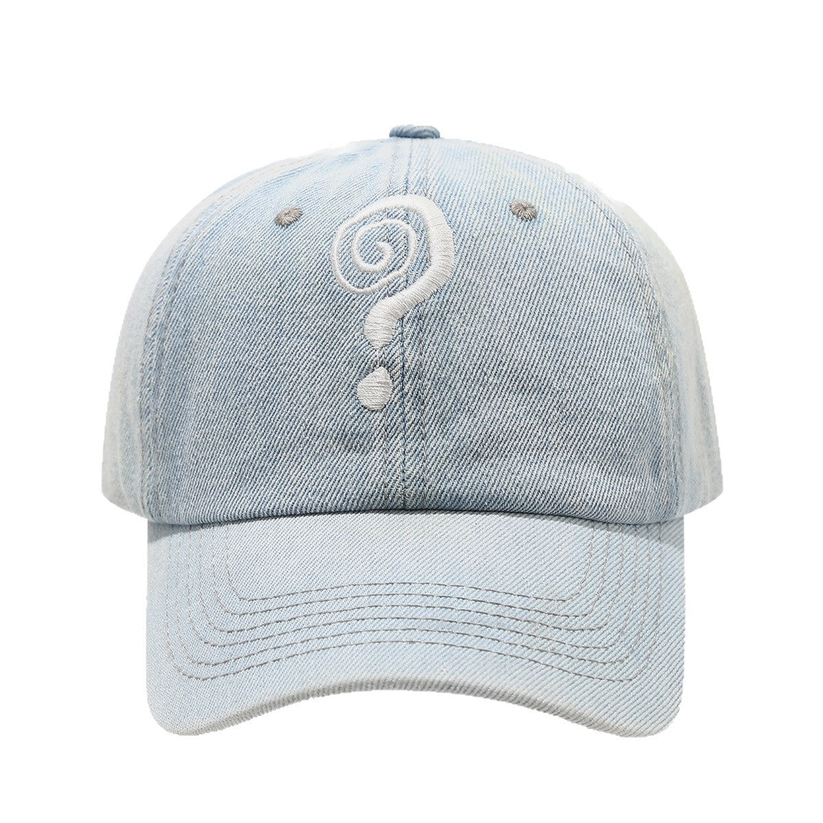 Creative Denim Question Mark Pattern Baseball Cap