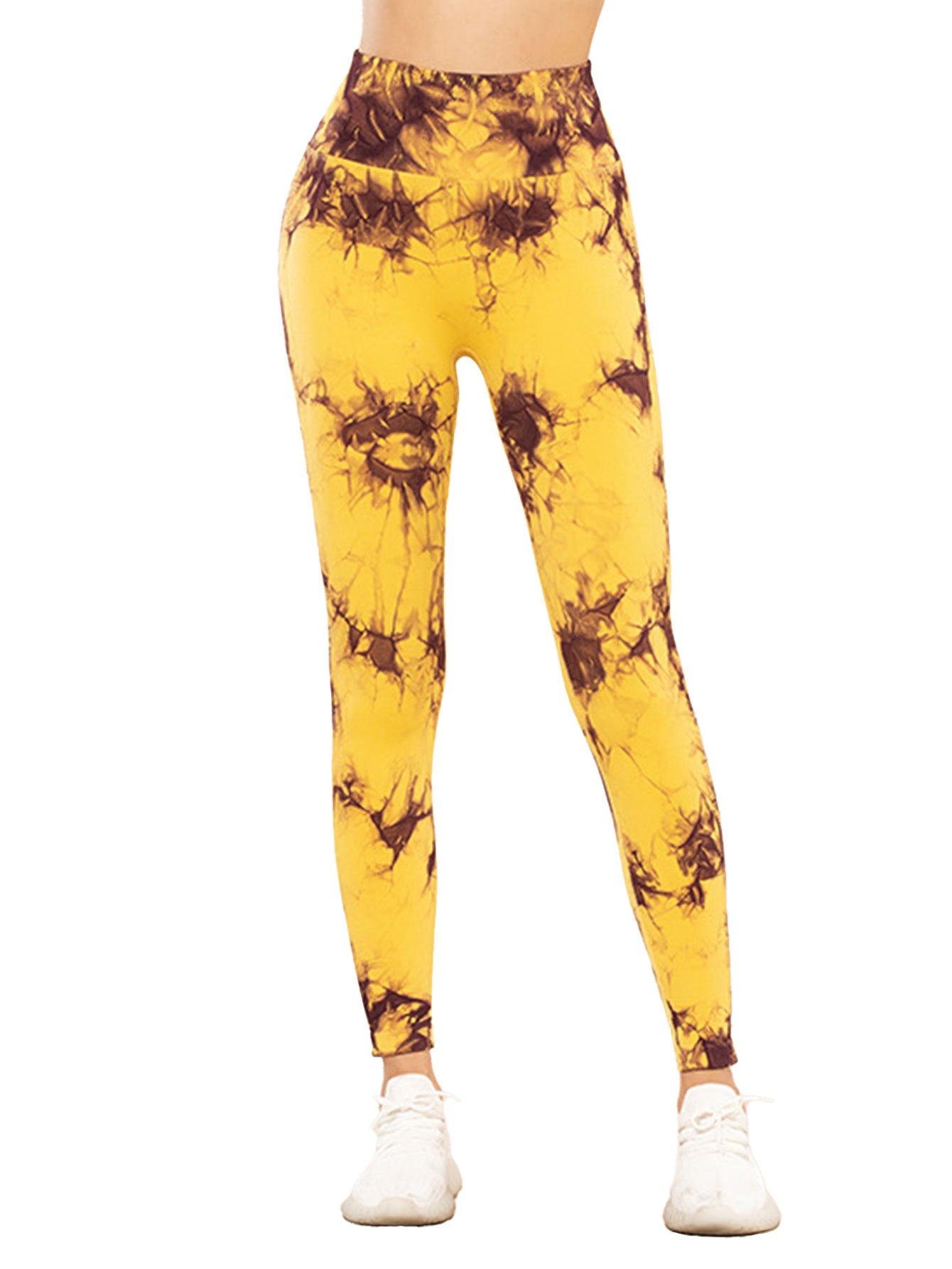 5PCS Tie-dye Cut-out Leggings Fitness Yoga Pants For The Gym