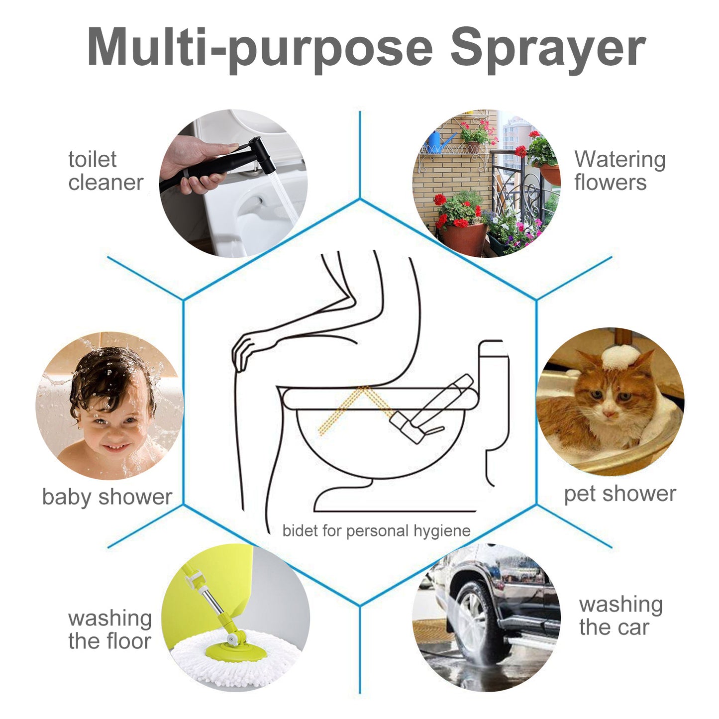 Toilet Spray Gun, Hand-held Sprayer