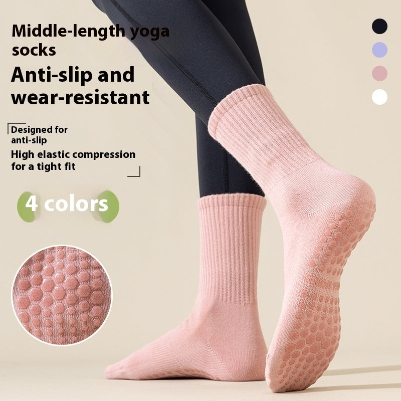 Tube Socks Professional Sports Anti-slip Silicone Indoor Fitness Pilates Boneless Room Socks