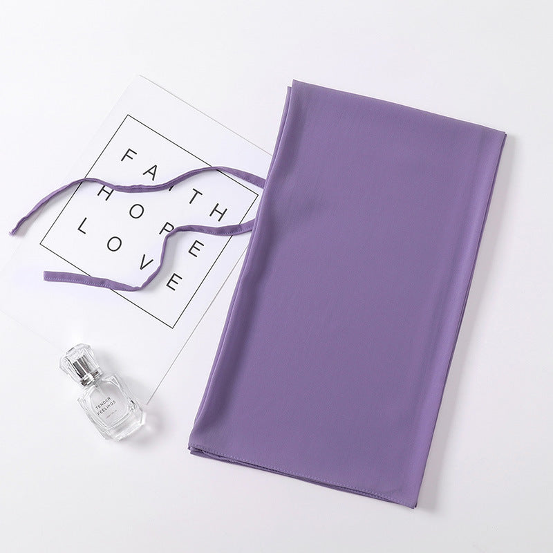 Fashion New Pearl Chiffon Bandage Gauze Scarf