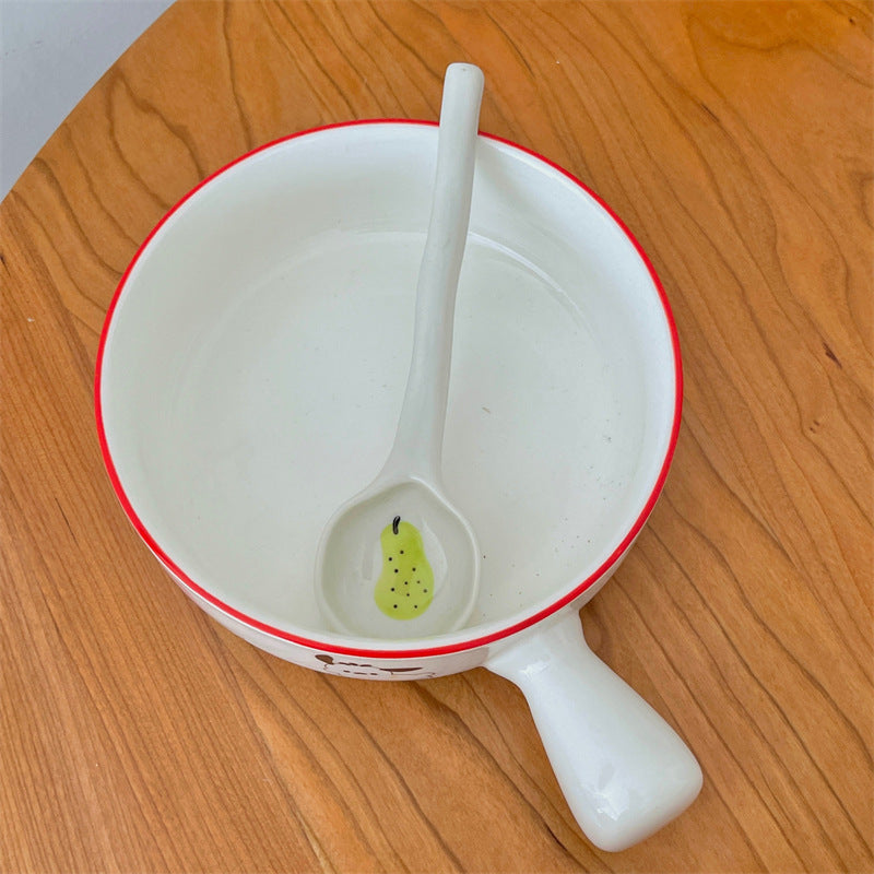 Cute Hand-painted Fruit Stoneware Cartoon Ceramic Spoon