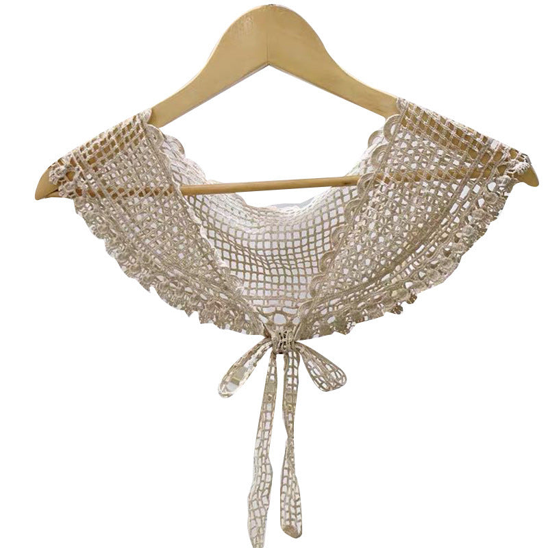 Thin Hollow Lace All-matching Short Lace Small Scarf