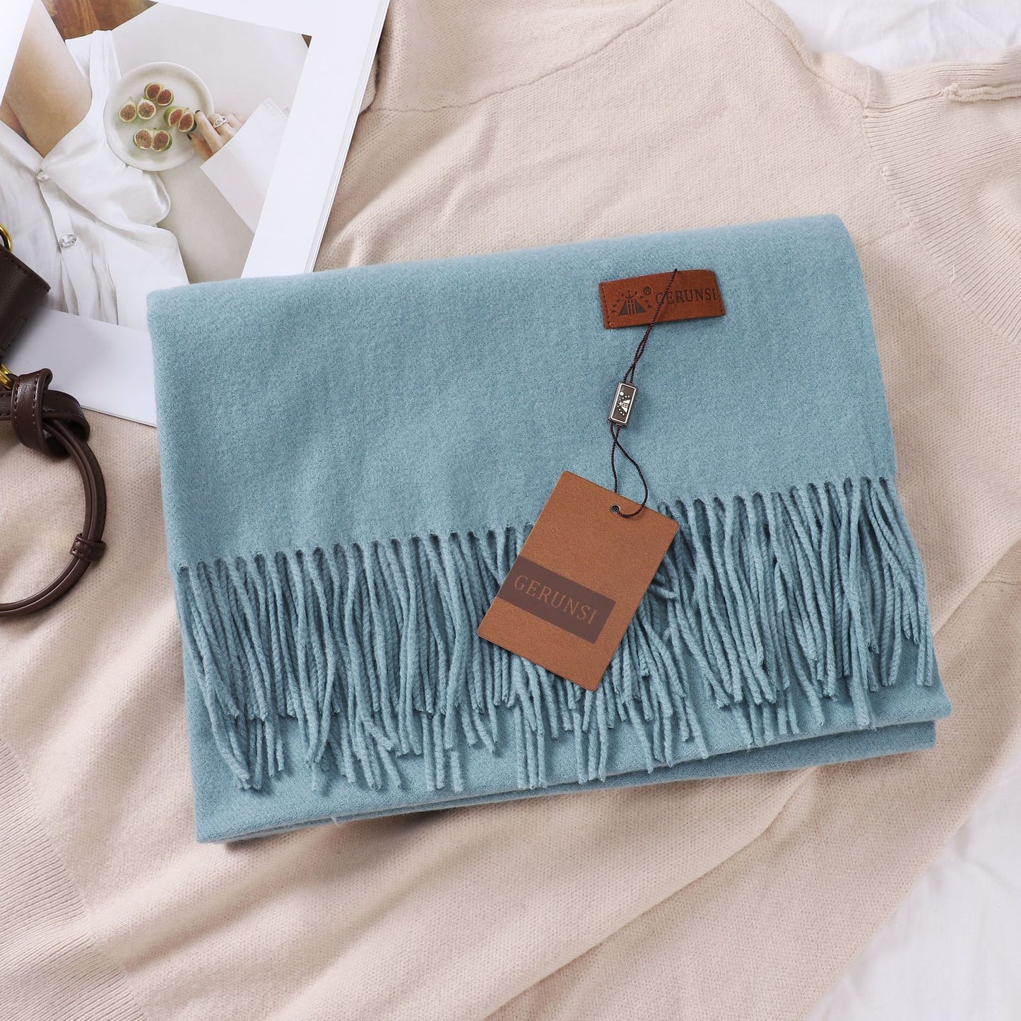 Solid Color Faux Cashmere Women's Scarf